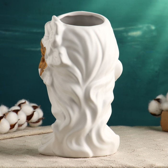 Кашпо - ваза  Кашпо - ваза "Лилит" белое 26х19х15 см