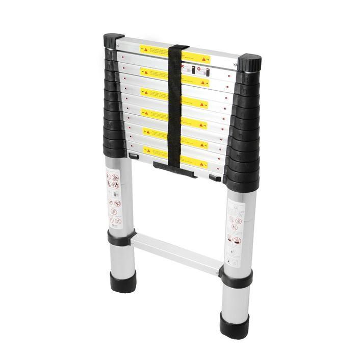 Лестница телескопическая в сумке ТУНДРА, алюминиевая, 13 ступеней, автомат, 3.8 м Лестница телескопическая в сумке ТУНДРА, алюминиевая, 13 ступеней, автомат, 3.8 м