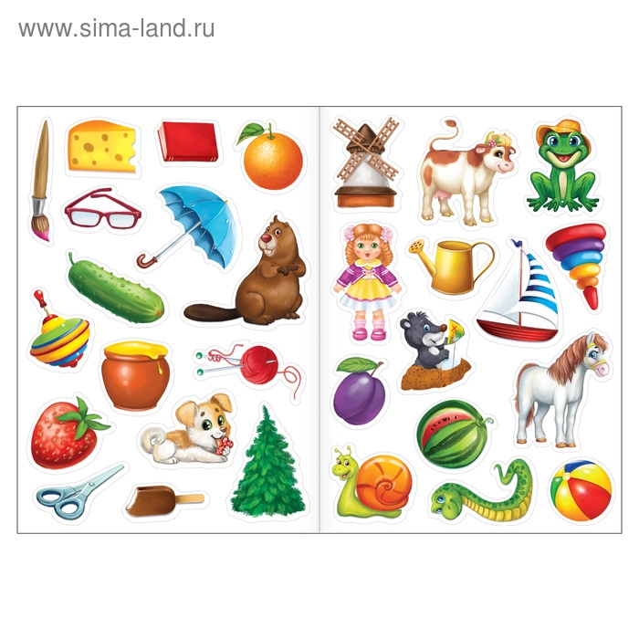 Наклейки многоразовые «Загадки», книжка-раскладушка Наклейки многоразовые «Загадки», книжка-раскладушка