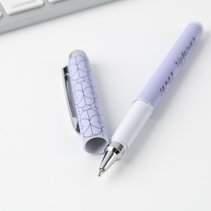 Ручка шариковая пластиковая в открытке «С 8 марта» синяя паста,1,0 мм Ручка шариковая пластиковая в открытке «С 8 марта» синяя паста,1,0 мм