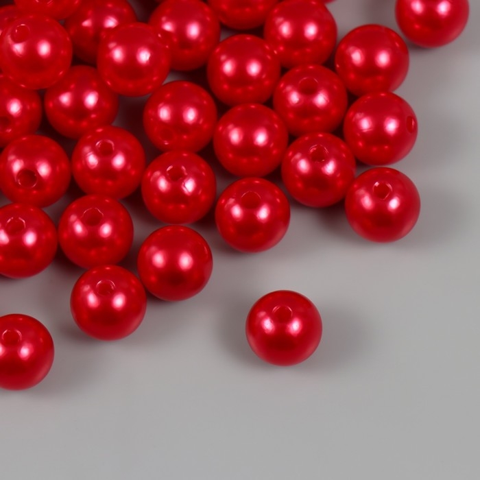 Набор бусин Набор бусин "Жемчуг" d 12 мм, 250 гр, вишневый