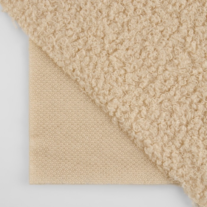 Лоскут мех &laquo;Барашек&raquo;, 50 &times; 50 см, 500 г/м, цвет бежевый №2