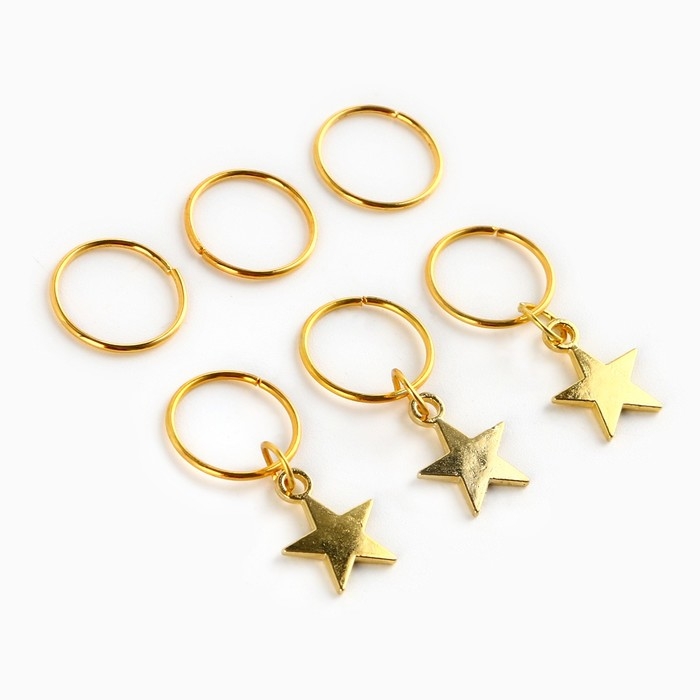 Пирсинг для волос новогодний «Для сказочного образа» на Новый год, 6 шт Пирсинг для волос новогодний «Для сказочного образа» на Новый год, 6 шт