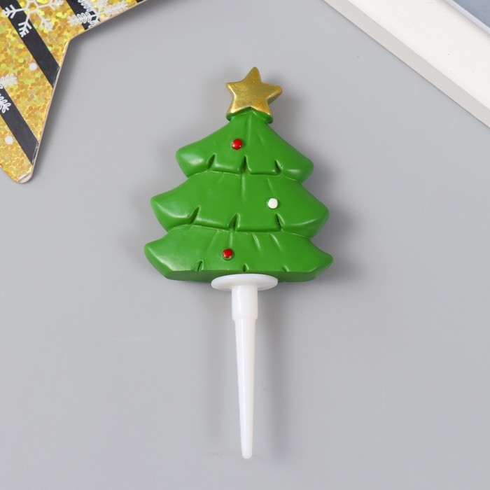 Декор для творчества полистоун Декор для творчества полистоун "Нарядная ёлочка" 4х5 см