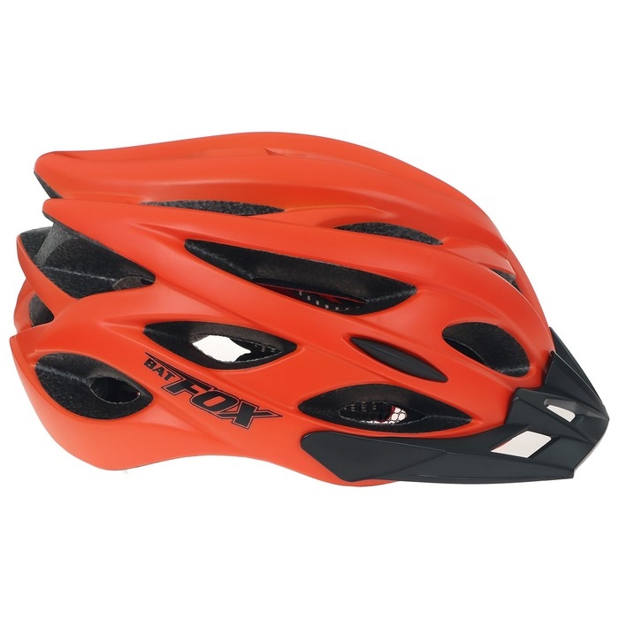 Шлем велосипедиста BATFOX J-792, р. 56-59 см, цвет оранжевый Шлем велосипедиста BATFOX J-792, р. 56-59 см, цвет оранжевый
