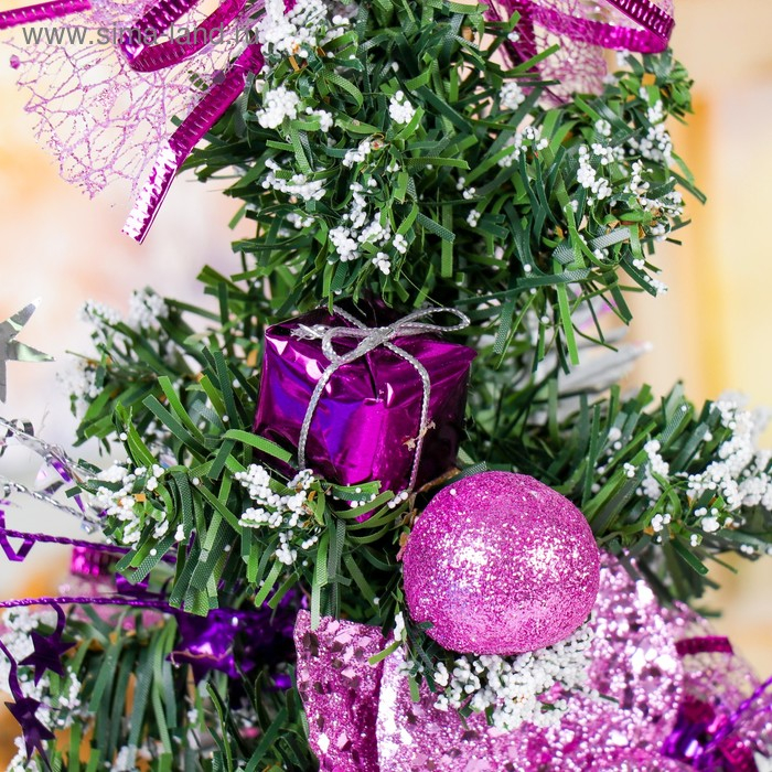 Ёлка декор  Ёлка декор "Зимний лес" 17х27 см, сиреневый