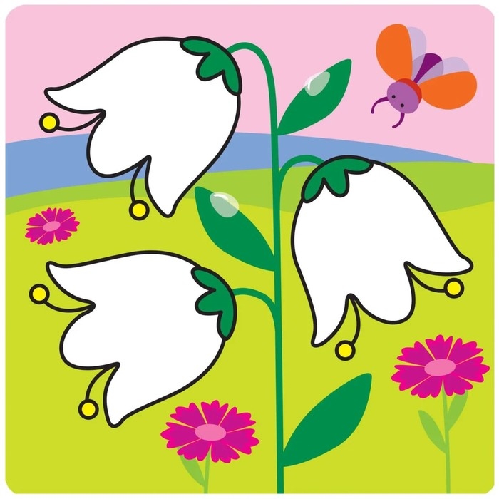 Рисуем пальчиками «На лугу». Романова М.