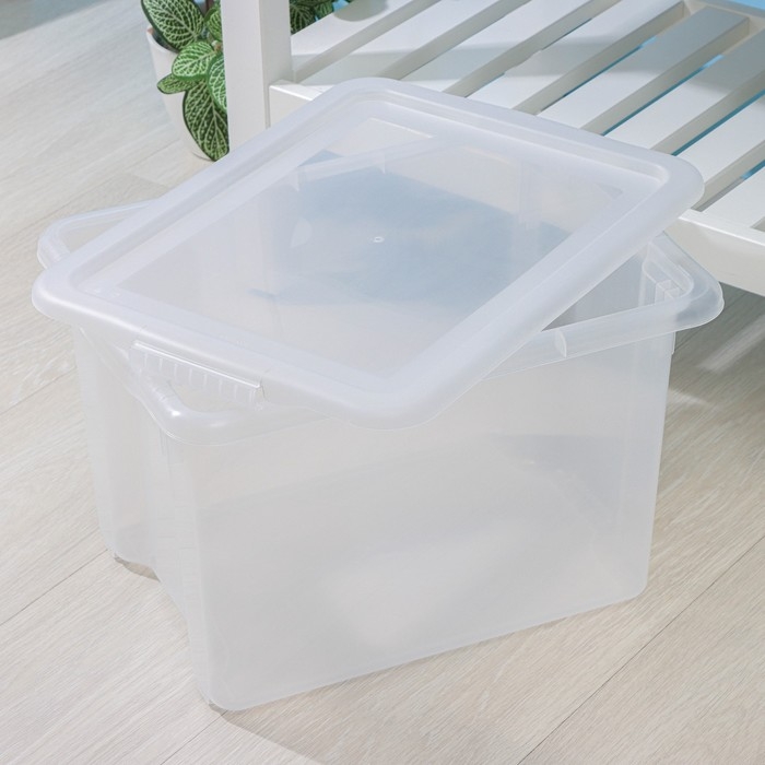 Контейнер для хранения с крышкой Porter, 21 л, 43×32×27 см, цвет прозрачный Контейнер для хранения с крышкой Porter, 21 л, 43×32×27 см, цвет прозрачный