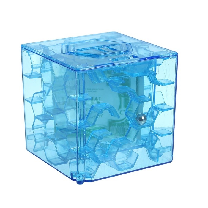 Головоломка «Лабиринт», с копилкой, цвет синий Головоломка «Лабиринт», с копилкой, цвет синий