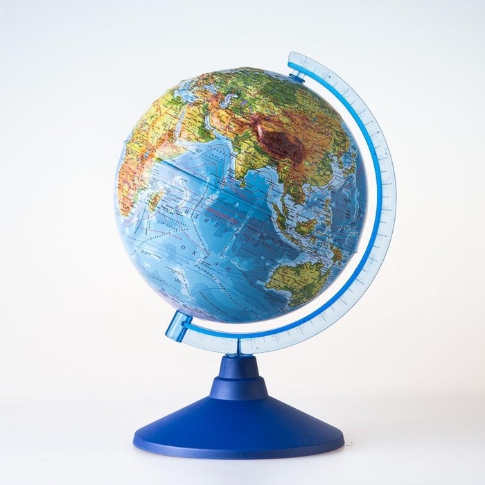 Глoбус физический рельефный «Классик Евро», диаметр 250 мм, с подсветкой от батареек Глoбус физический рельефный «Классик Евро», диаметр 250 мм, с подсветкой от батареек