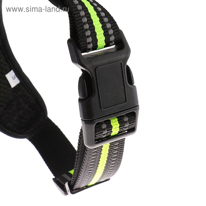 Шлейка улучшенная К7 мягкая светоотражающая, размер L, ОГ 64-86 см, вес 18- 27,5 кг, зеленая Шлейка улучшенная К7 мягкая светоотражающая, размер L, ОГ 64-86 см, вес 18- 27,5 кг, зеленая