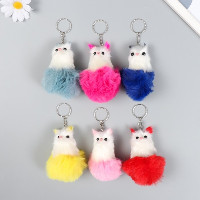 Пушистик на кольце h=5 см Пушистик на кольце h=5 см "Рыжая кошечка" МИКС