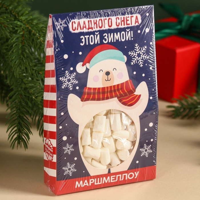 Маршмеллоу в коробке «Сладкого снега», со вкусом пломбира, 55 г. Маршмеллоу в коробке «Сладкого снега», со вкусом пломбира, 55 г.