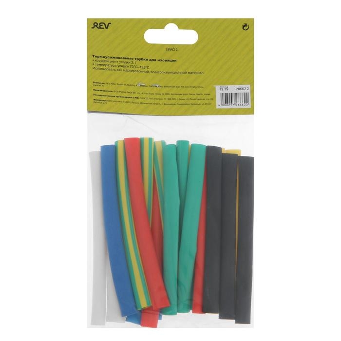 Термоусаживаемая трубка Duwi, 6/3 мм, набор, 21 шт.