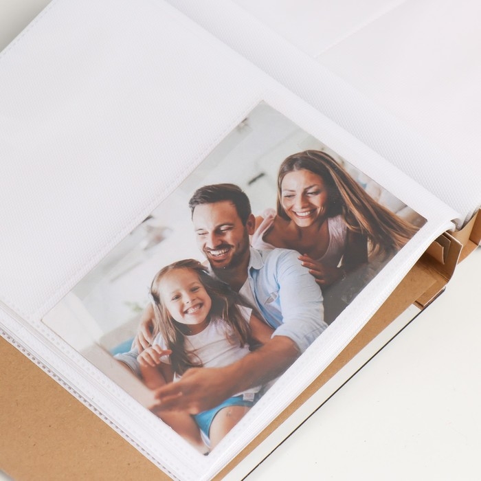 Фотоальбом на 100 фото 10х15 см  Фотоальбом на 100 фото 10х15 см "Пальмовые листья на белых дощечках" 22х4х23 см