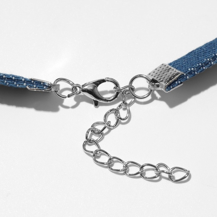 Чокер «Джинс» сердце, цветной, 36 см Чокер «Джинс» сердце, цветной, 36 см