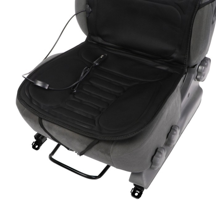 Подогрев сиденья Skyway, со спинкой, 2 режима, черный, 12 В, 116 х 52 см Подогрев сиденья Skyway, со спинкой, 2 режима, черный, 12 В, 116 х 52 см