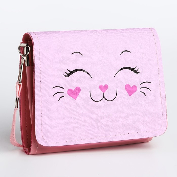 Сумка детская для девочки Сумка детская для девочки "Кошечка", на клапане, цвет розовый