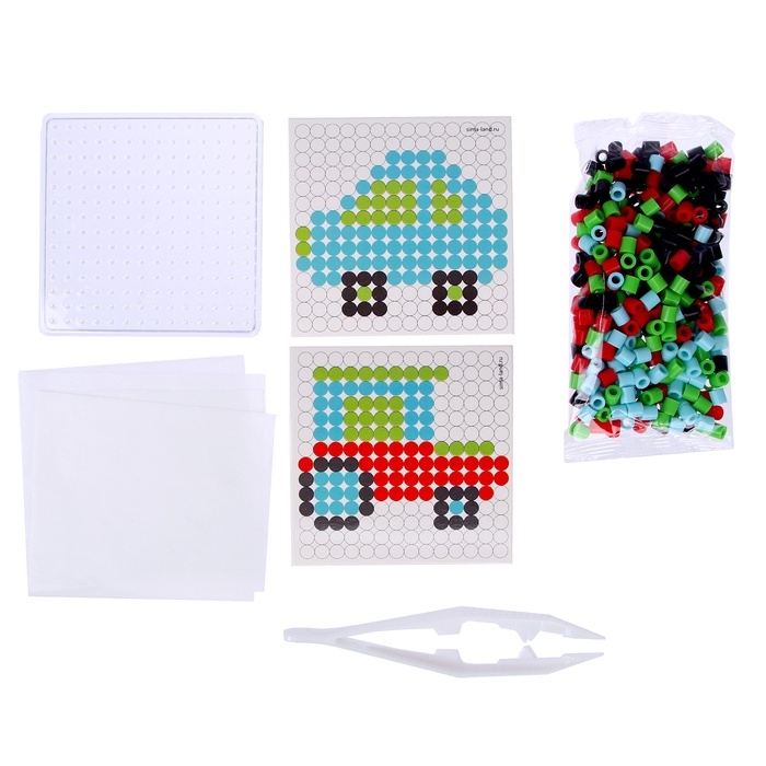 Термомозаика «Автомобили» с пинцетом Термомозаика «Автомобили» с пинцетом