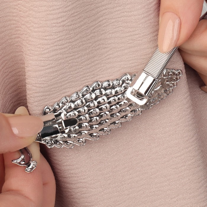 Подхват для штор «Павлин», 9 × 2,8 см, 32 см, цвет серебряный Подхват для штор «Павлин», 9 × 2,8 см, 32 см, цвет серебряный