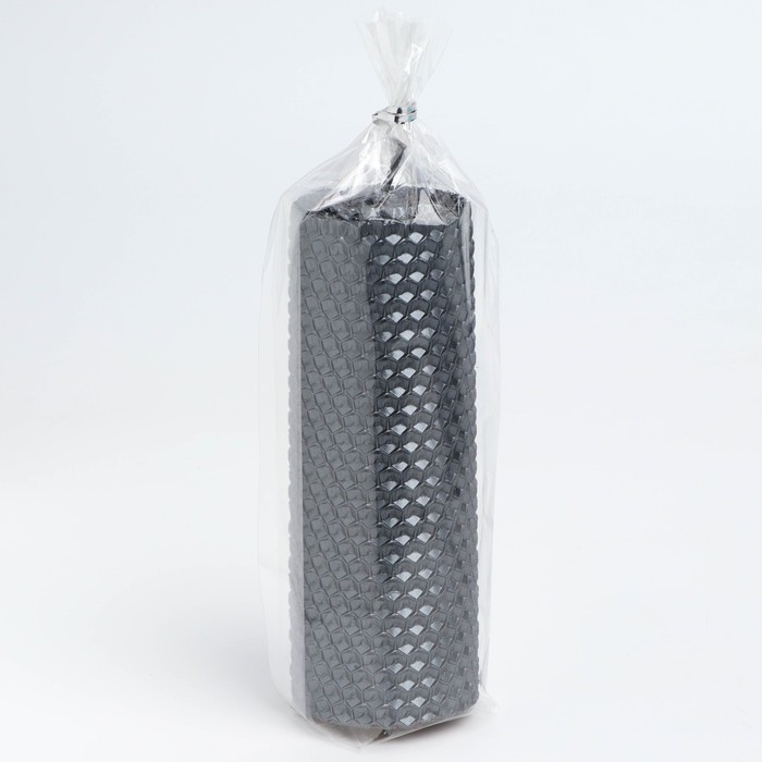 Свеча из вощины, 4,5х4,5х12,5 см, мокрый асфальт металлик Свеча из вощины, 4,5х4,5х12,5 см, мокрый асфальт металлик