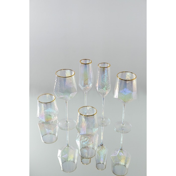 Стакан стеклянный Magistro «Дарио», 450 мл, цвет перламутровый Стакан стеклянный Magistro «Дарио», 450 мл, цвет перламутровый