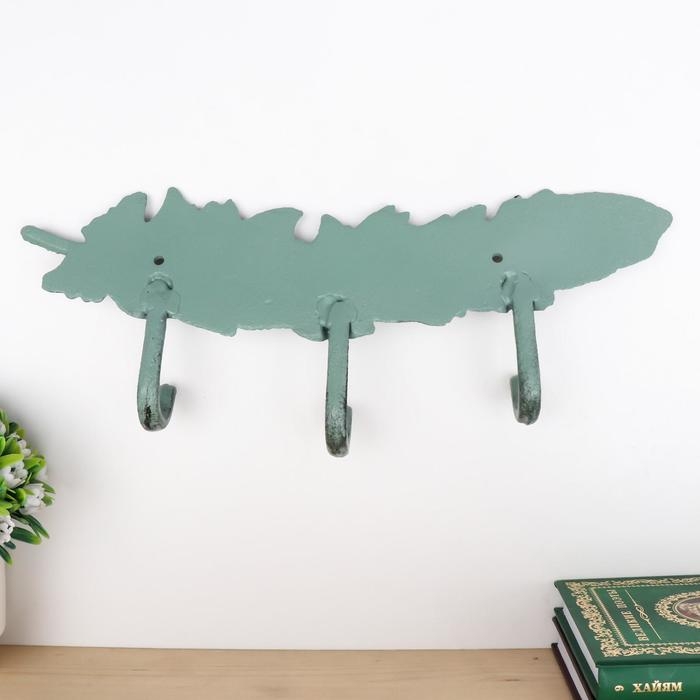 Крючки декоративные чугун Крючки декоративные чугун "Пёрышко" 12х33х4,5 см