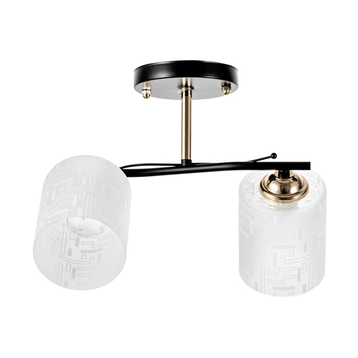 Люстра Люстра "Ассела" 2хЕ27 40Вт черно-золотой 46х20х27 см