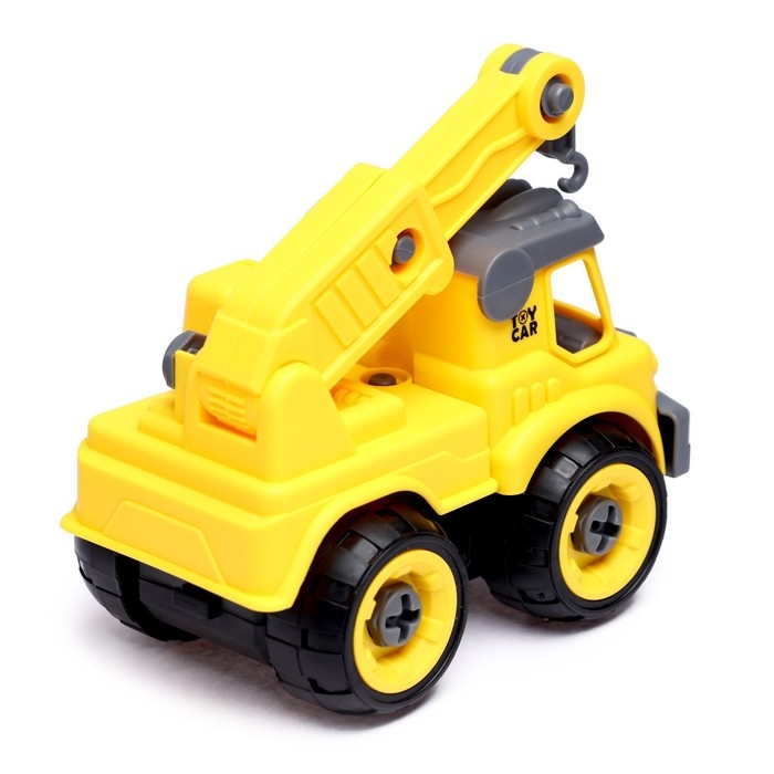 Конструктор винтовой «Машина с краном», с отвёрткой, 26 деталей Конструктор винтовой «Машина с краном», с отвёрткой, 26 деталей