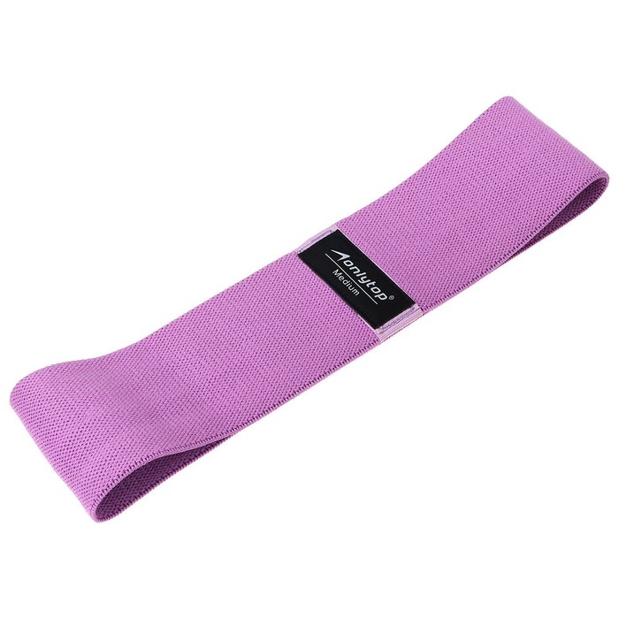 Фитнес-резинка ONLYTOP MEDIUM, 36х8,2х0,3 см, нагрузка 35-45 кг, цвет фиолетовый Фитнес-резинка ONLYTOP MEDIUM, 36х8,2х0,3 см, нагрузка 35-45 кг, цвет фиолетовый