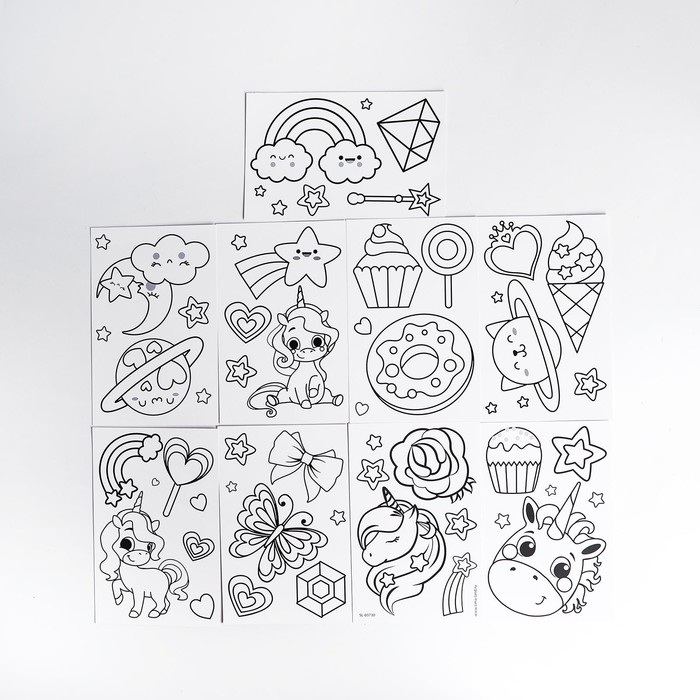 Набор для творчества «Раскрась витражики: единорог», 20 шт в наборе Набор для творчества «Раскрась витражики: единорог», 20 шт в наборе