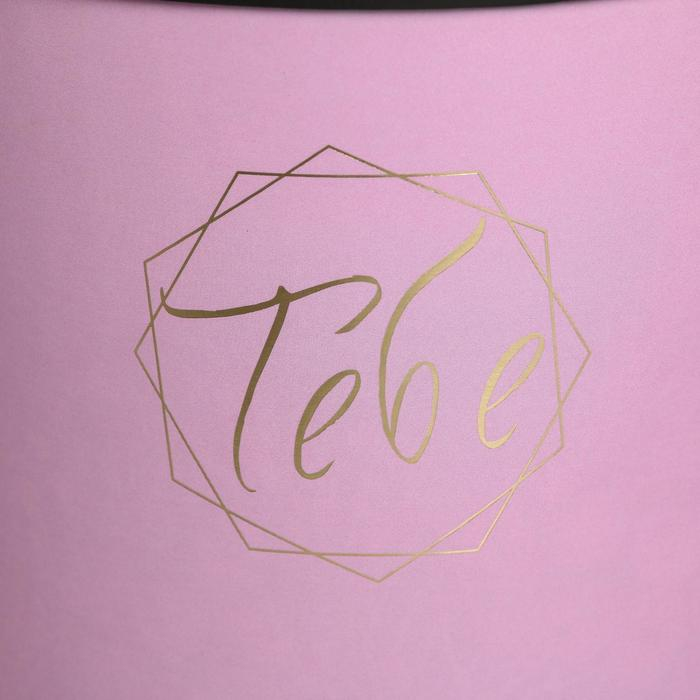 Набор шляпных коробок для цветов 5 в 1, упаковка подарочная, «Чёрно-розовые», 14 х 13 см - 22 х 19,5 см