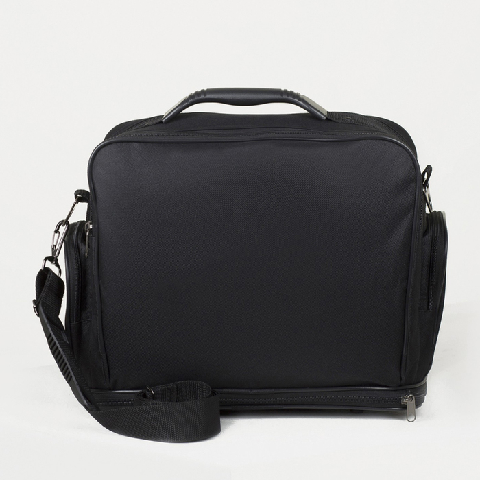 Сумка мужская на молниях Luris, длинный ремень, цвет чёрный Сумка мужская на молниях Luris, длинный ремень, цвет чёрный