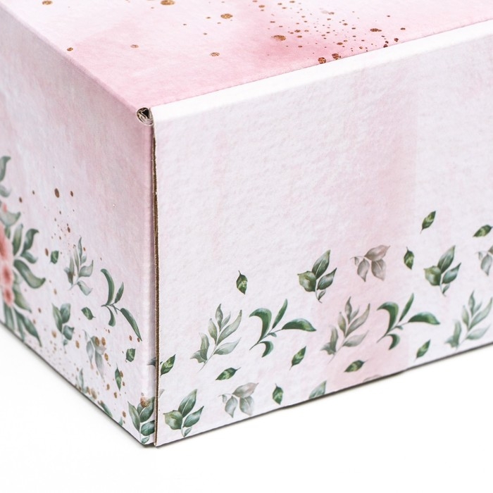 Коробка самосборная, без окна Коробка самосборная, без окна "With Love" 19 х 19 х 9 см