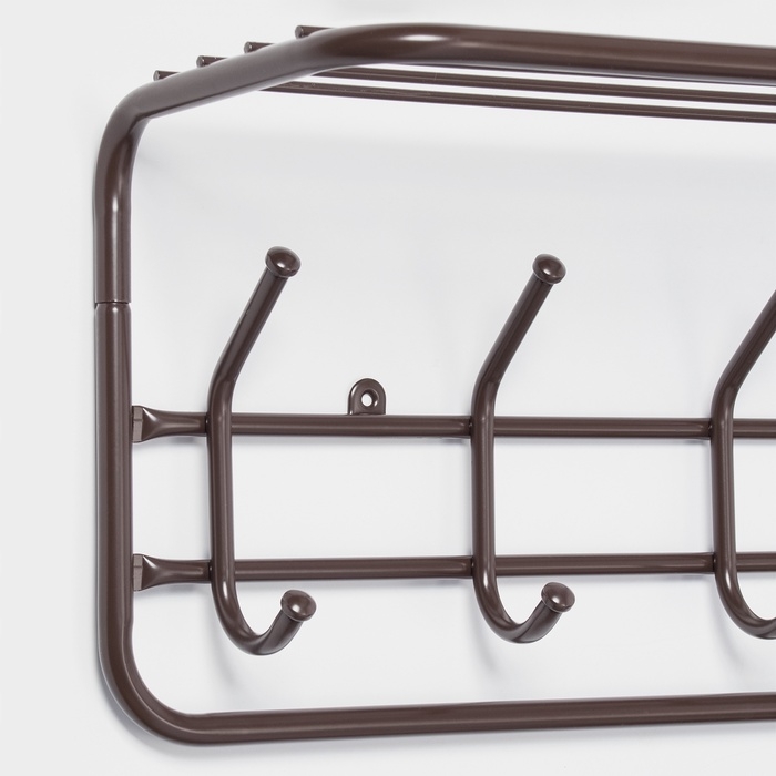 Вешалка с полкой 100 см, цвет Коричневый Вешалка с полкой 100 см, цвет Коричневый