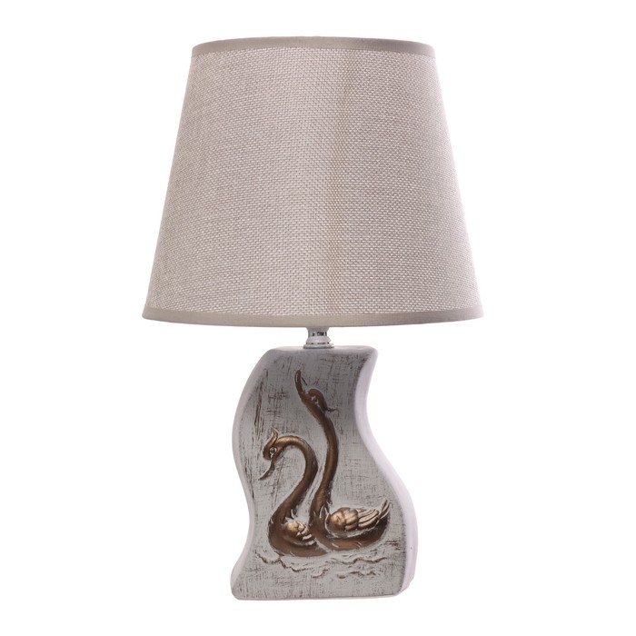 Настольная лампа Настольная лампа"Лебеди" Е14 40Вт серый 20х20х32см