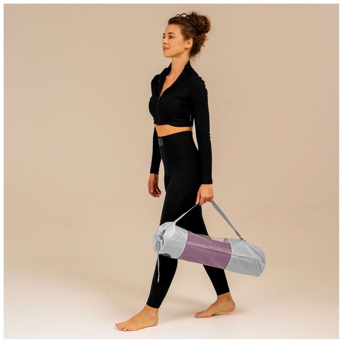 Чехол для йога-коврика Sangh Flowers, цвет серый Чехол для йога-коврика Sangh Flowers, цвет серый