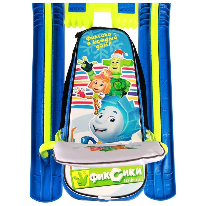 Снегокат «Тимка спорт Фиксики», ТС4-1/Ф22, со спинкой и ремнём безопасности, цвет цвет лимонный/синий Снегокат «Тимка спорт Фиксики», ТС4-1/Ф22, со спинкой и ремнём безопасности, цвет цвет лимонный/синий