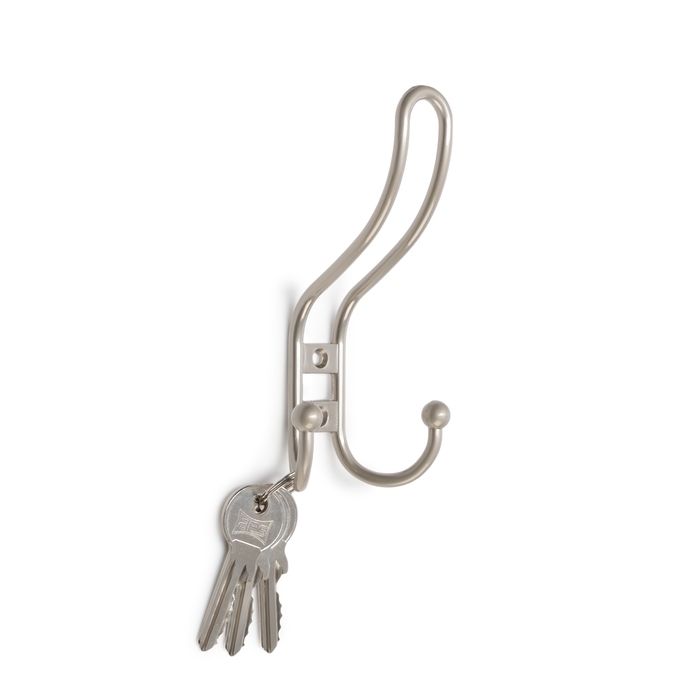 Крючок мебельный ТУНДРА TKT002 LIGHT, трехрожковый, матовый никель Крючок мебельный ТУНДРА TKT002 LIGHT, трехрожковый, матовый никель