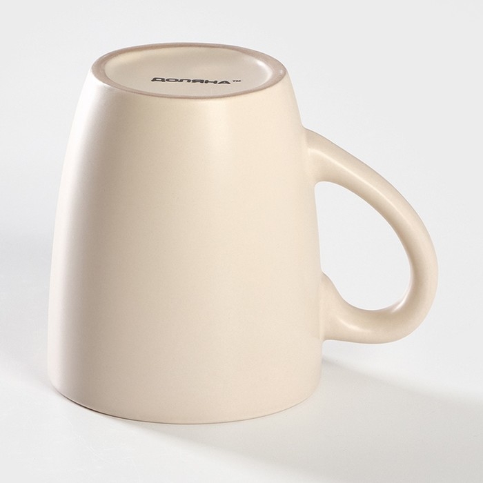Кружка Доляна «Пастель. Крем-брюле», 360 мл, керамика, бежевая