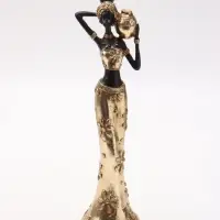 Фигура декоративная &laquo;Африканка в золотом наряде&raquo;, 7&times;6&times;25 см
