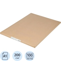 Ватман бумага чертежная Гознак А1 (пачка 100л. 610х860 мм, 200г/кв.м, 91%)