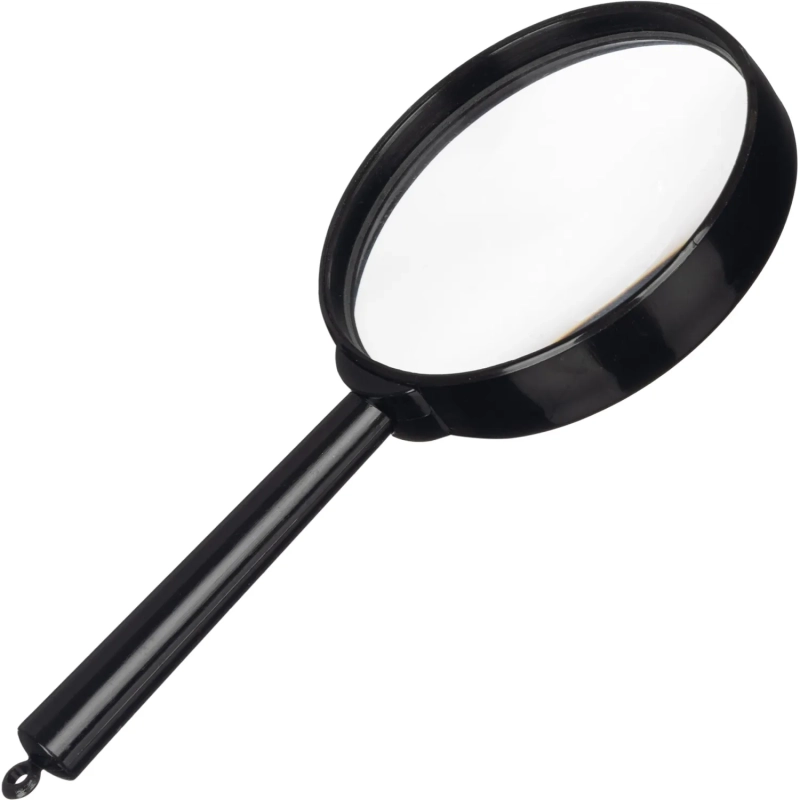 Лупа Attache, увеличение х5, диаметр 80мм, цв.черный, карт/кор.