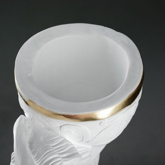 Фигура с кашпо  Фигура с кашпо "Девушка Нимфа" белое золото, 1,2 л / 30х83х23см