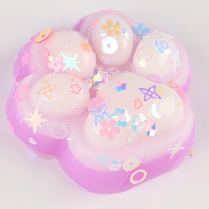 Сквиш антистресс - игрушка «Лапка», с блёстками Сквиш антистресс - игрушка «Лапка», с блёстками