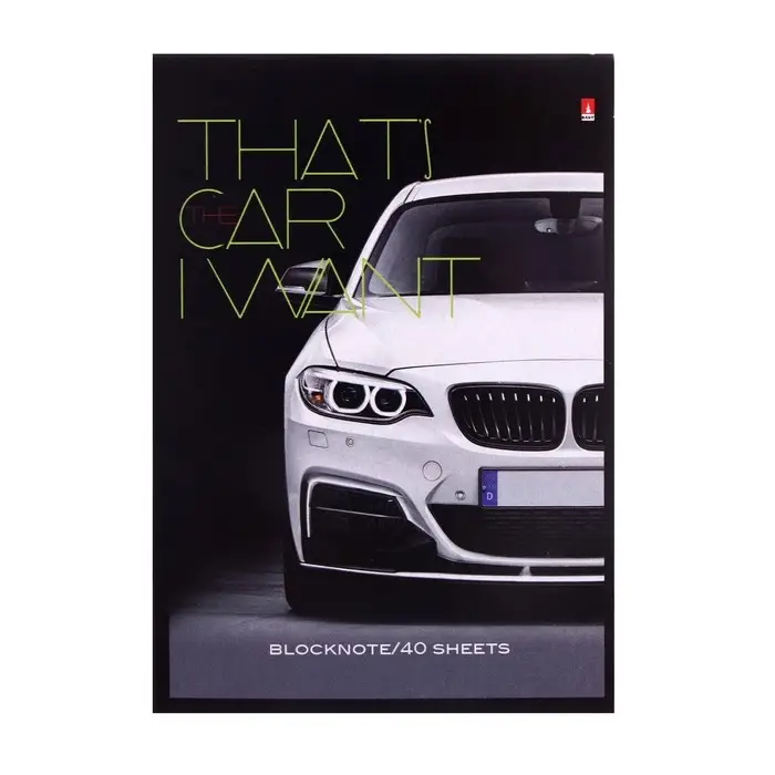 Блокнот А6, 40 листов на скрепке Блокнот А6, 40 листов на скрепке "Машины", МИКС