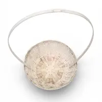 Корзина плетеная 20 х 20 х _ см, ручка h=21 см белый