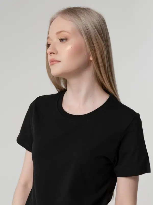 Футболка женская T-bolka Lady, черная, размер S