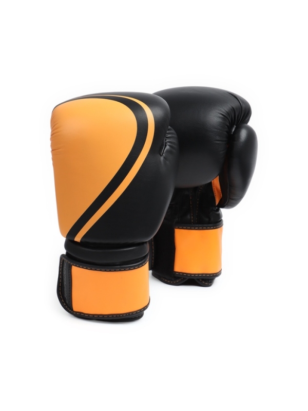 Боксёрские перчатки FIGHT EMPIRE, URBAN, чёрно-оранжевые, размер 12 oz