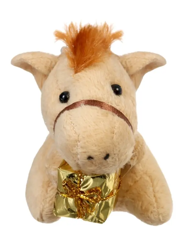 Мягкая игрушка Мягкая игрушка "Лошадка с подарком", 7 см МИКС